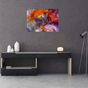 Tablou pe sticlă - Abstract Ink Art (70x50 cm)