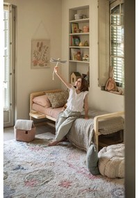 Fotoliu puf pentru copii verde deschis/crem Mr. Snail – Lorena Canals