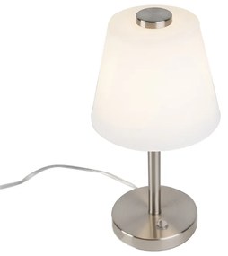 Lampă de masă de design din oțel cu dimmer inclus LED - Regno