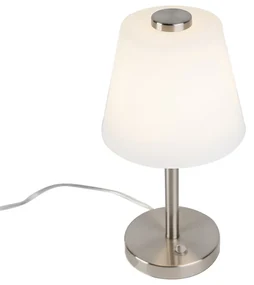 Lampă de masă de design din oțel cu dimmer inclus LED - Regno
