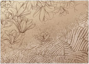 Tablou - Flori desenate (70x50 cm)