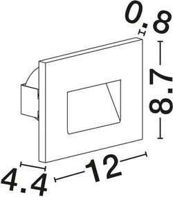 Spot aplicat perete exterior LED 3000K IP65 Pik corten