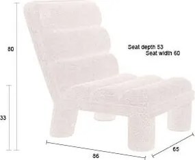 Fotoliu taupe cu tapițerie din țesătură bouclé Fern – Dutchbone