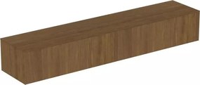 Dulap baza suspendat Ideal Standard Atelier Conca finisaj nuc inchis 2 sertare cu blat 240 cm