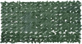 vidaXL Paravan de balcon, frunze verde închis, 200x100 cm