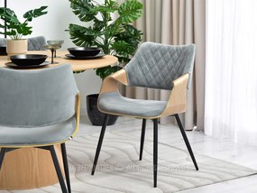 Scaun Rolf K (stejar gri + negru). 1111253