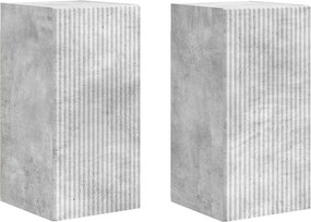 vidaXL Dulap TV de perete 2 pcs Beton 30 x 31 x 60 cm Lemn compozit