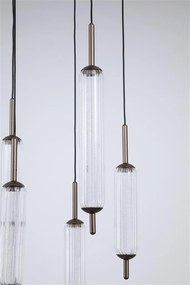 Lustra LED suspendata metal latte sticla decorativa Cattail 5Lt