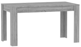815199 vidaXL Masă de bucătărie, sonoma gri, 140x74,5x76 cm,lemn prelucrat