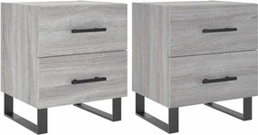 vidaXL Noptiere, 2 buc., gri sonoma, 40x35x47,5 cm, lemn compozit