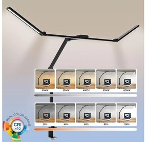 Lampă LED flexibilă birou, dimabilă, 36W, 230V, 3000-6500K, CRI 92, negru