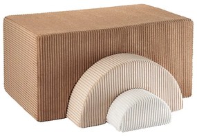 Set de joacă din spumă maro din catifea reiată 75x49x37 cm Rainbow Montessori – Wigiwama