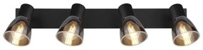 Plafoniera cu 4 spoturi directionabile design modern CLAUDE negru