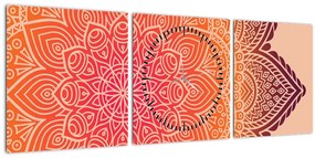 Tablou - Mandala artă (cu ceas) (90x30 cm)