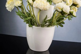 Aranjament floral, decor festiv design LUX, BABILON RANUNCOLO Small 50cm, alb