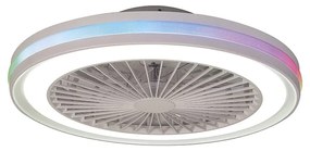 Lustra LED RGB cu Ventilator si telecomanda GAMER ALB