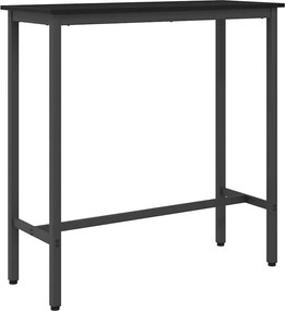 vidaXL masă Stejar Negru 100 x 40 x 100,5 cm Lemn ingineresc și oțel