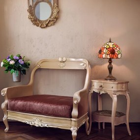 BRILAGI - Lampă de masă Tiffany cu abajur din vitralii SUNFLOWER 1xE27/60W/230V