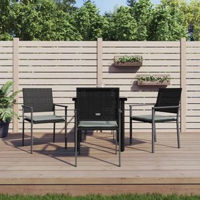 vidaXL Set mobilier de grădină cu perne, 5 piese, poliratan și oțel