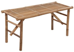 3063852 vidaXL Bancă de grădină pliabilă cu pernă, 118 cm, bambus