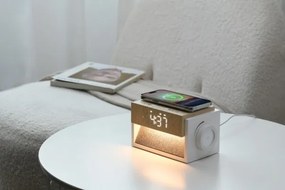 Immax NEO 09114L - Lampă de birou LED CALM cu ceas deșteptător și funcție de încărcare LED/1,2W/5V
