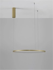Lustra LED suspendata design modern circular TARQUIN D-60cm aurie