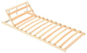 327262 vidaXL Bază de pat cu șipci, 13 șipci, cap ajustabil, 90x200 cm
