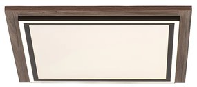 Plafoniera pătrată din lemn cu LED cu telecomandă - Ajdin