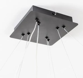 Brilagi - lustru LED dimabil suspendat pe cablu FALCON SLIM LED/78W/230V 50x50 cm negru + telecomandă