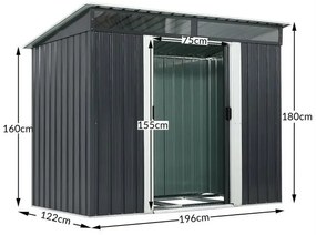 Deuba Casuta de gradina 196x122x180 cm - antracit