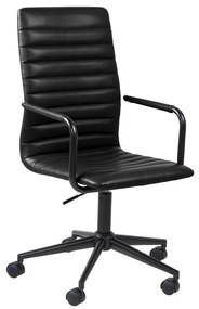 Scaun de birou pe roți Actona Wislow, negru