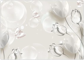 Tablou - Lalele între bule (70x50 cm)