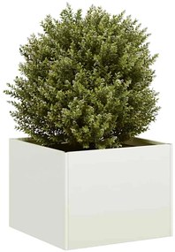 vidaXL Jardinieră alb 40x40x30 cm oțel