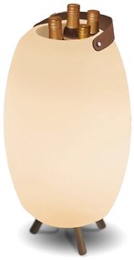 Lampă de podea albă 72,5 cm cu LED și difuzor reglabil RGB IP44 cu telecomandă - Apolo
