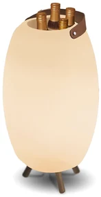 Lampă de podea albă 72,5 cm, incl. LED și difuzor, cu intensitate reglabilă RGBW IP44 cu telecomandă - Apolo