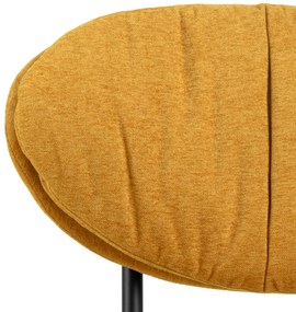 MAZZONI EXPORT SOPHIA Muștar (material Apia 280)/cadru negru - FOTOLIU DE ODIHNĂ SCAUN PENTRU SALON/BIROU TAPIȚAT