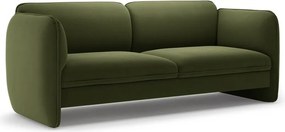 Canapea verde cu tapițerie din catifea 204 cm Georgia – Micadoni