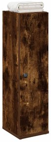 vidaXL Dulap de baie cu suport role, stejar fumuriu, 20,5x22x72 cm