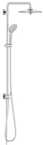Sistem de dus Grohe Euphoria 260, 9.5 l/min, 3 functii, diverter, suport ajustabil si furtun inclus,Crom-27421002