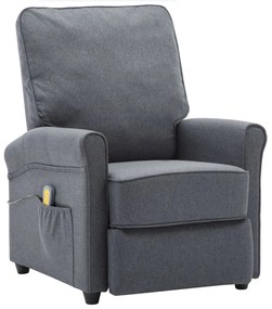 248671 vidaXL Fotoliu de masaj, gri închis, material textil
