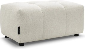 Taburet alb cu tapițerie din chenille Roxelane – Bobochic Paris