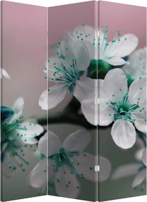 Paravan - Floare - turcoaz (126x170 cm)