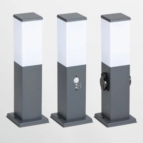 Brilagi - Lampă de exterior NOVA cu 2 prize SCHUKO, 1xE27/15W/230V, 40 cm, IP44, antracit