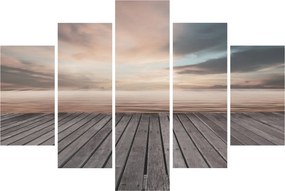 Tablou - Pier la apus de soare (150x105 cm)