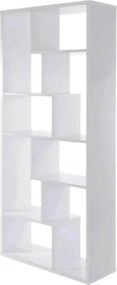 Biblioteca SERRA, alb, PAL melaminat, 90x30x184 cm