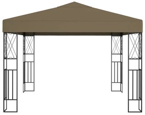 Pavilion, gri taupe, 3 x 3 m, material textil Gri taupe, 3 x 3 m