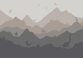 Fototapet - Dinozauri - în nuanțe (147x102 cm)