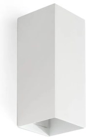 Aplica perete aluminiu alb, 2xGU10, LUNE square