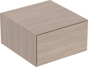 Dulap mediu suspendat Geberit One stejar bej cu 1 sertar 45 cm