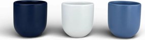 Set 3 cesti cafea Pahare Novum Trio Fjord, glazura mata, 250ml
